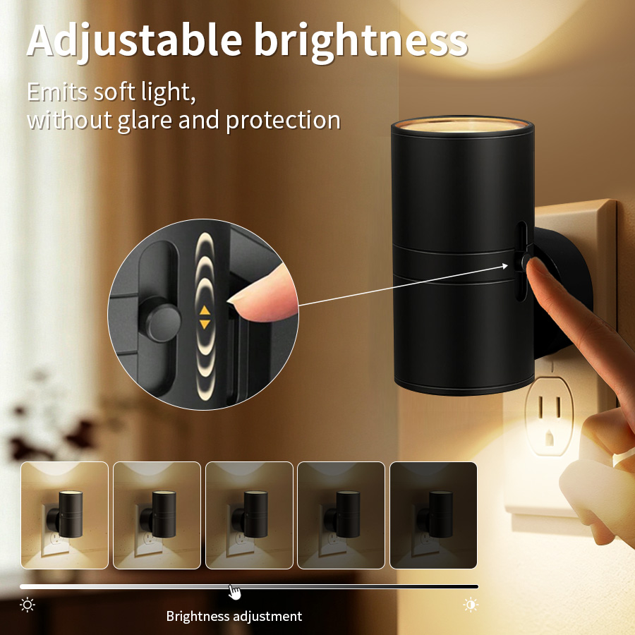 Dusk To Dawn Bulb - Lámpara de pared LED enchufable con