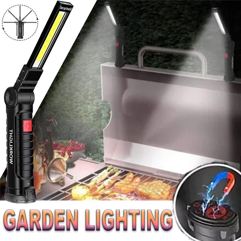 Outdoor Lighting Beacon - Linterna LED portátil con gancho magnético,