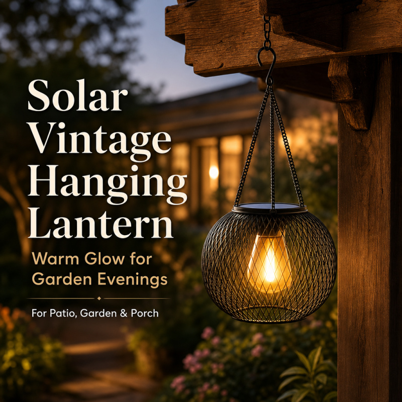 Outdoor Lighting Design - Lámpara LED Solar Colgante para Exterior,