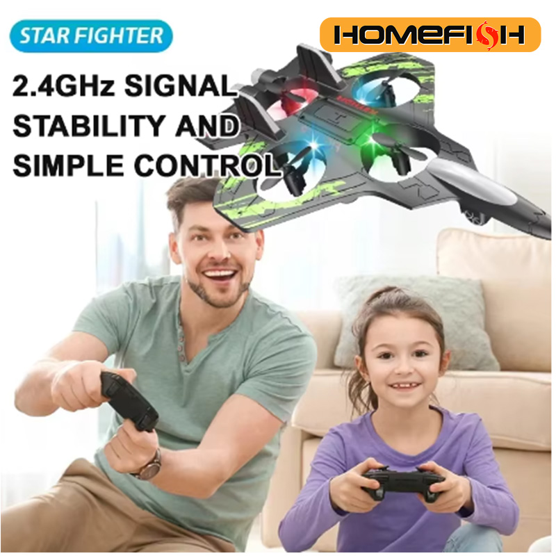 Outdoor Lighting Battery Operated - Avión de Control Remoto HOMEFISH 2.4G,