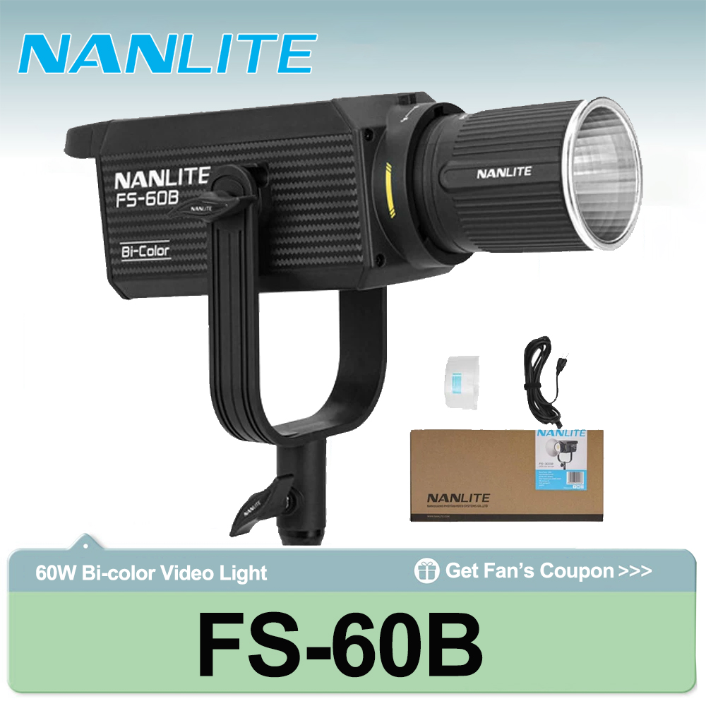 Outdoor Lighting No Wiring - Luz de Fotografía Nanlite FS-60B de