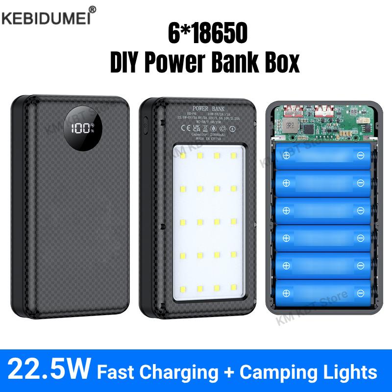 Outdoor Lighting Battery Operated - Soporte de batería 18650, 22,5 W,