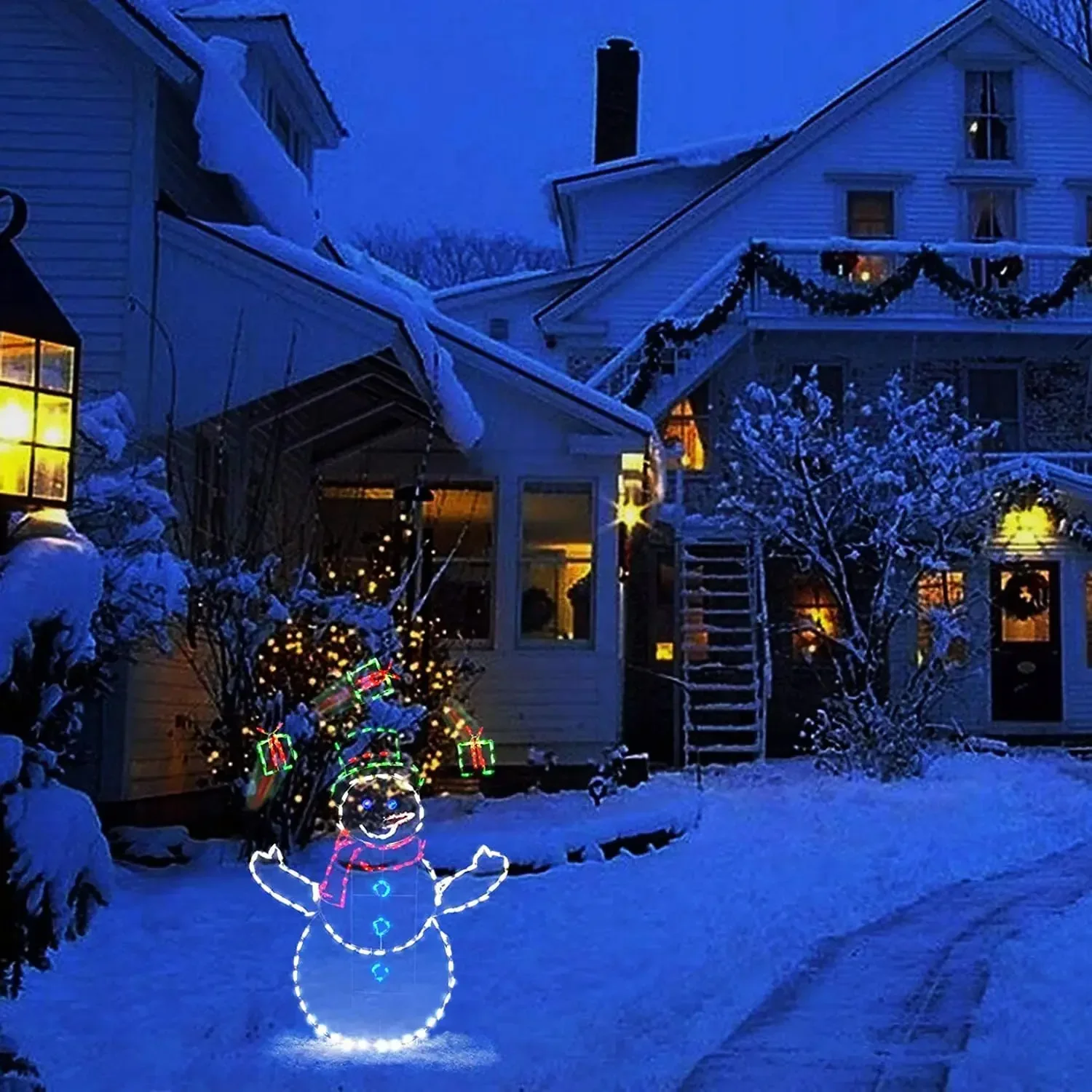 Bola de nieve animada, luz LED - Outdoor Lighting Yard reseña y precio