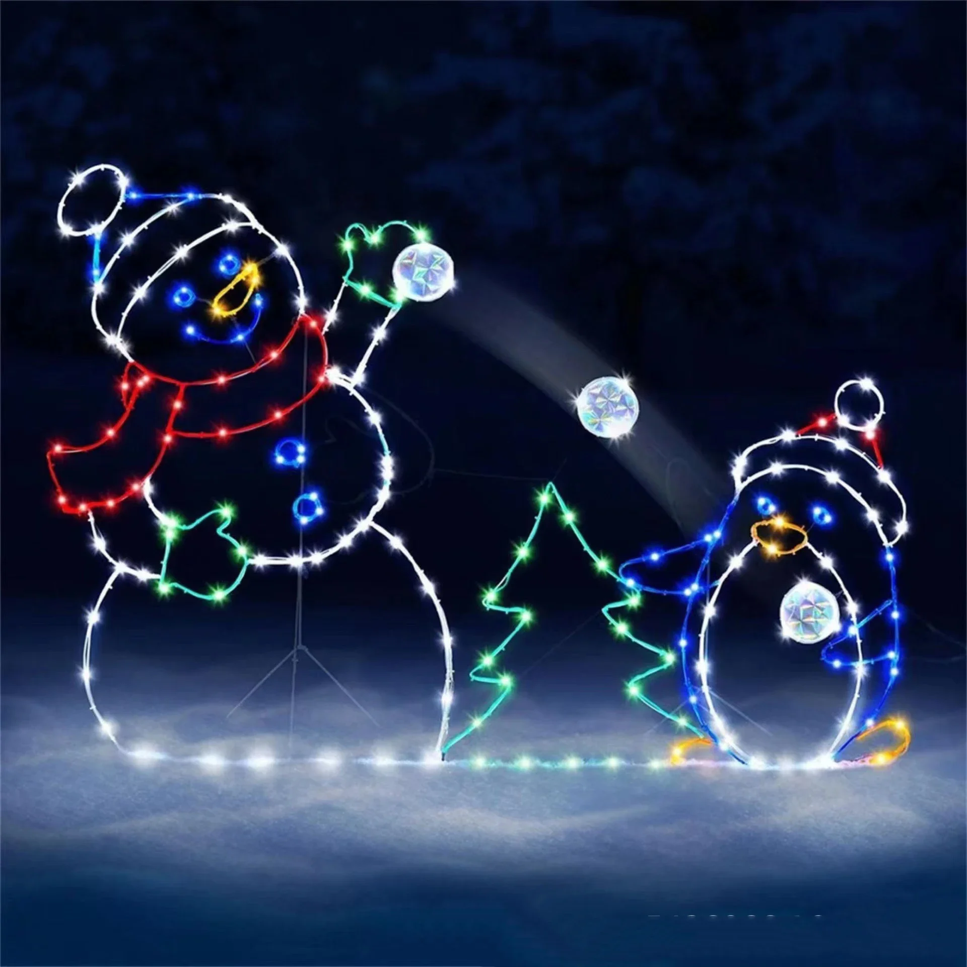 Bola de nieve animada, luz LED - Outdoor Lighting Yard reseña y precio
