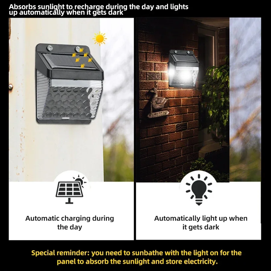 Luz Solar LED con Sensor de Mo - Outdoor Lighting Yard reseña y precio