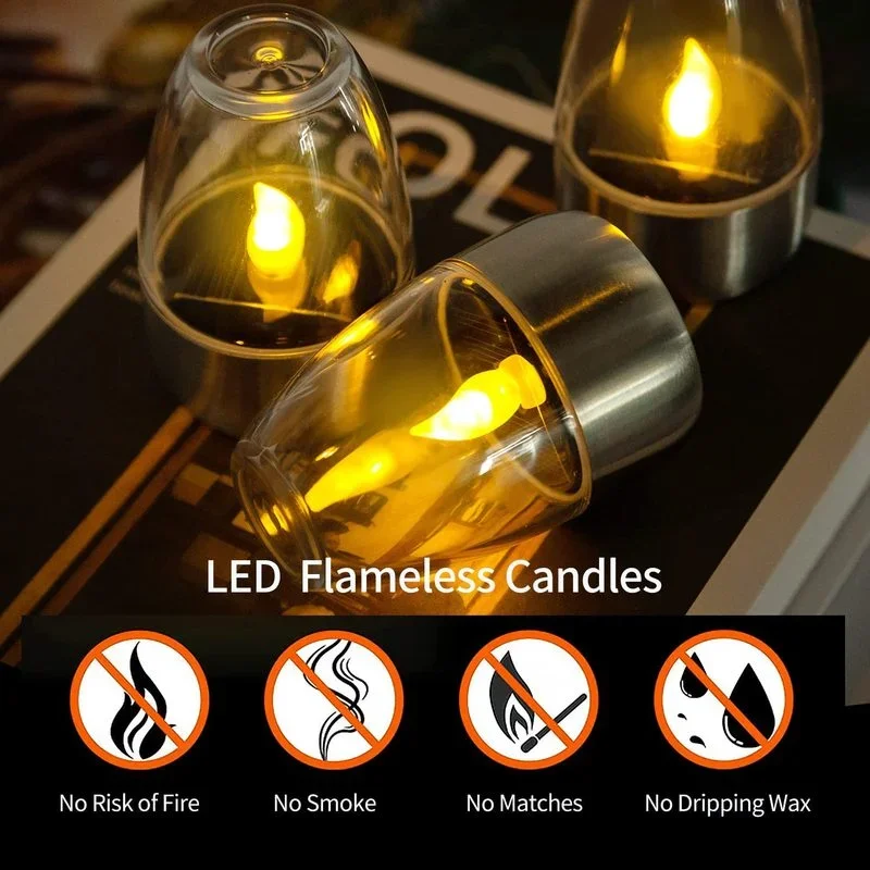Velas sin llama alimentadas po - Outdoor Lighting Battery Operated reseña y precio