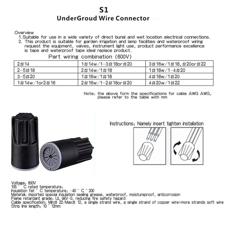 ABJA-Conectores de cables impe - Outdoor Lighting No Wiring reseña y precio