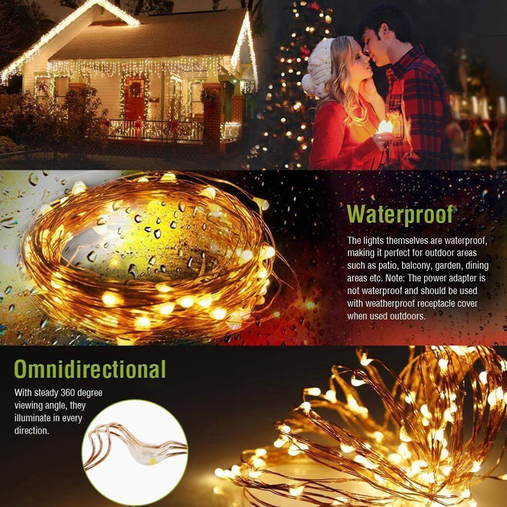 Guirnalda de luces LED solares - Outdoor Lighting No Wiring reseña y precio