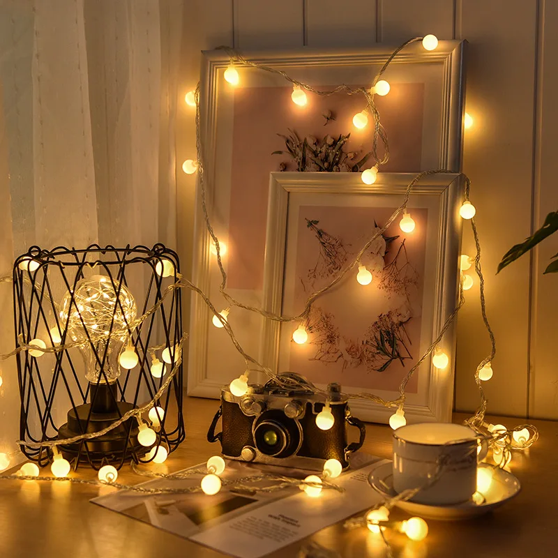 Guirnalda de luces LED con bol - Outdoor Lighting Battery Operated reseña y precio