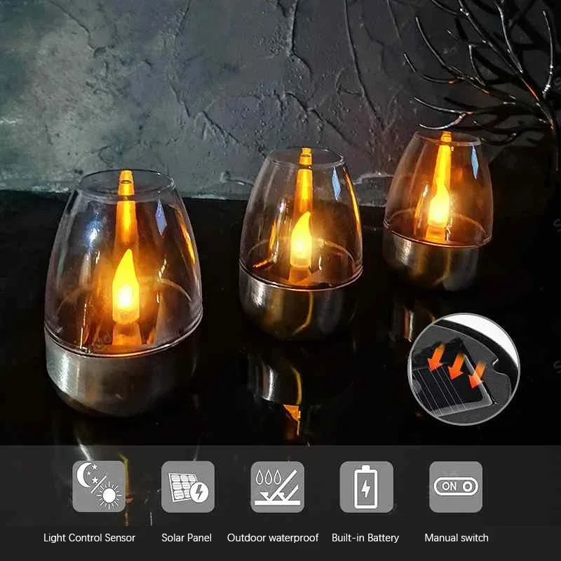 Velas solares LED de acero ino - Outdoor Lighting Transformer reseña y precio