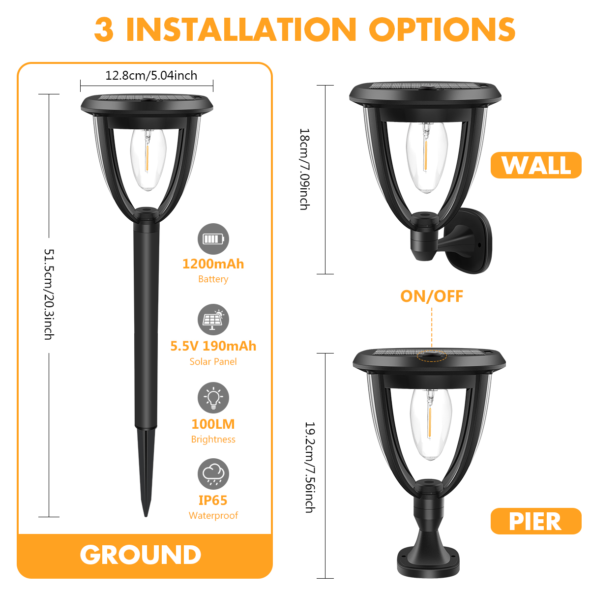 Lámpara Solar de luz alimentad - Outdoor Lighting Install reseña y precio