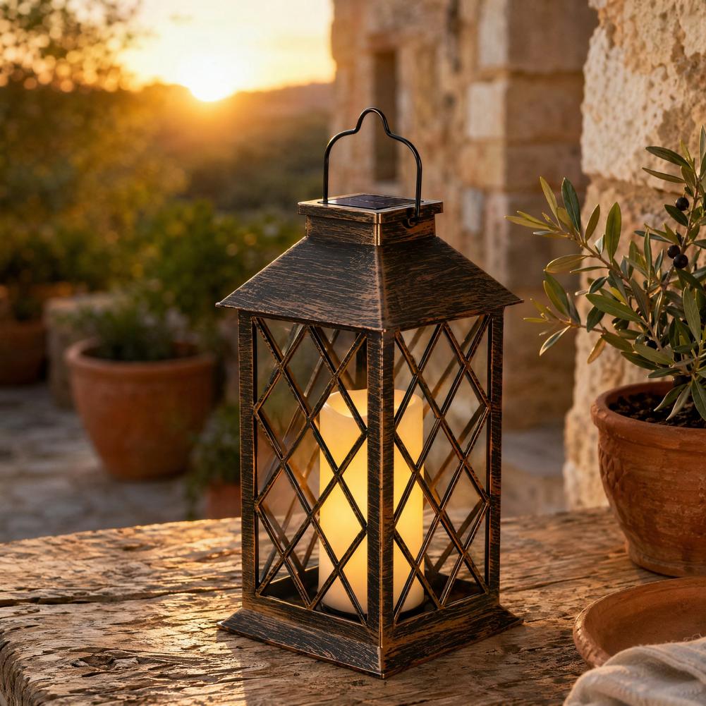 Linterna Solar Retro, Lámpara  - Outdoor Lighting Yard reseña y precio