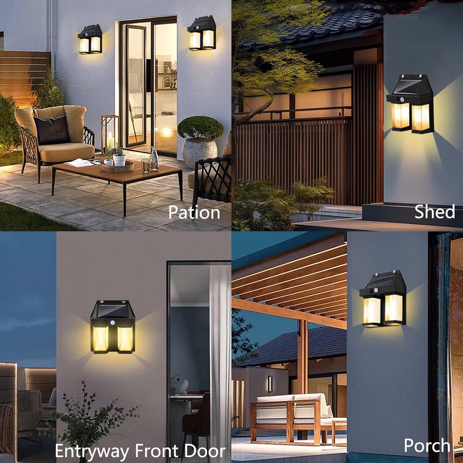 Lámpara de Pared Solar Vintage - Outdoor Lighting No Wiring reseña y precio