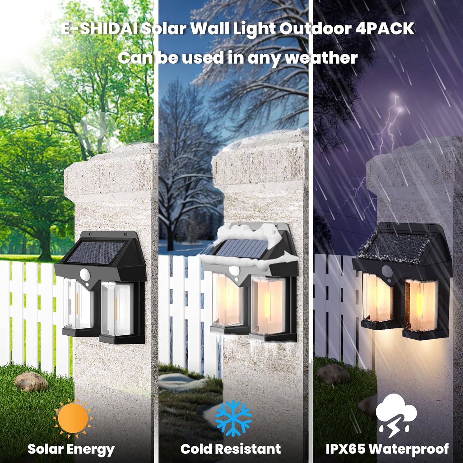Lámpara de Pared Solar Vintage - Outdoor Lighting No Wiring reseña y precio