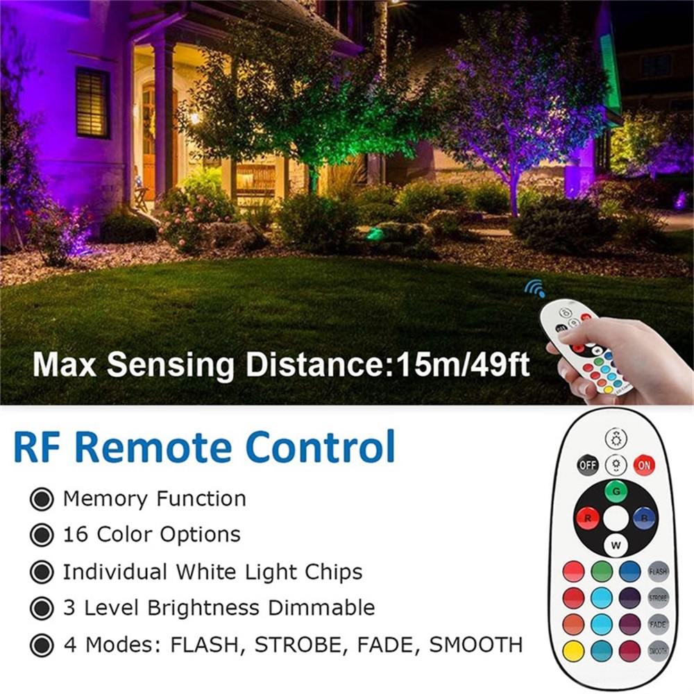 Iluminación de paisaje RGBW, 1 - Outdoor Lighting Yard reseña y precio