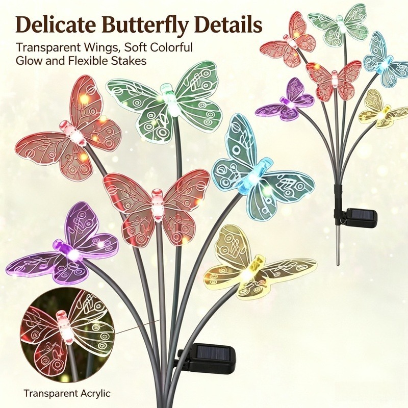 Luces de Mariposa con Energía  - Outdoor Lighting Yard reseña y precio