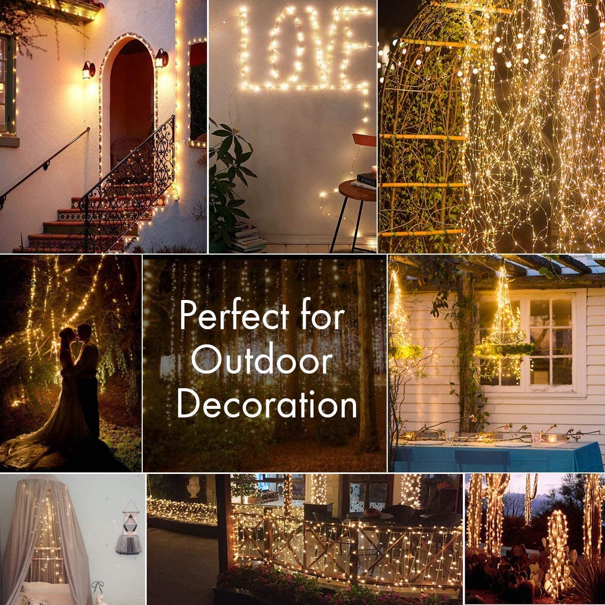 Paquete de 2 luces de hadas so - Outdoor Lighting No Wiring reseña y precio