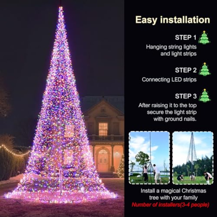 Árbol de Navidad LED para exte - Outdoor Lighting Install reseña y precio
