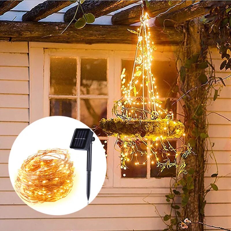 Guirnalda de luces LED con ene - Outdoor Lighting No Wiring reseña y precio