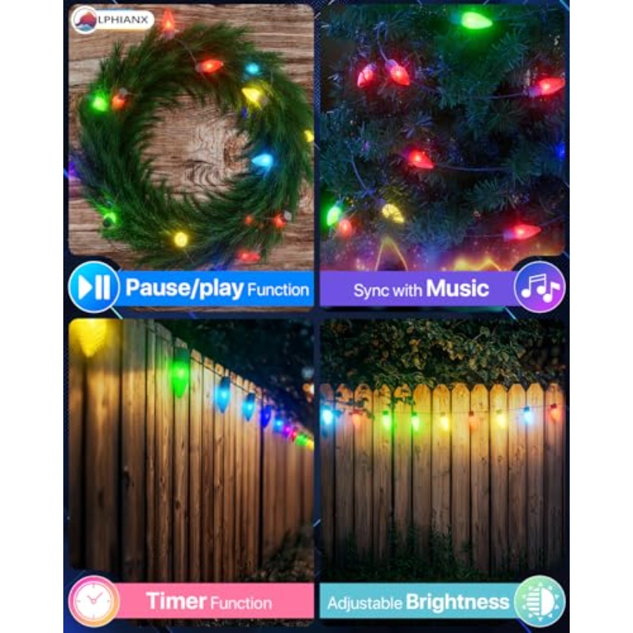 Luces navideñas para exteriore - Outdoor Lighting No Wiring reseña y precio