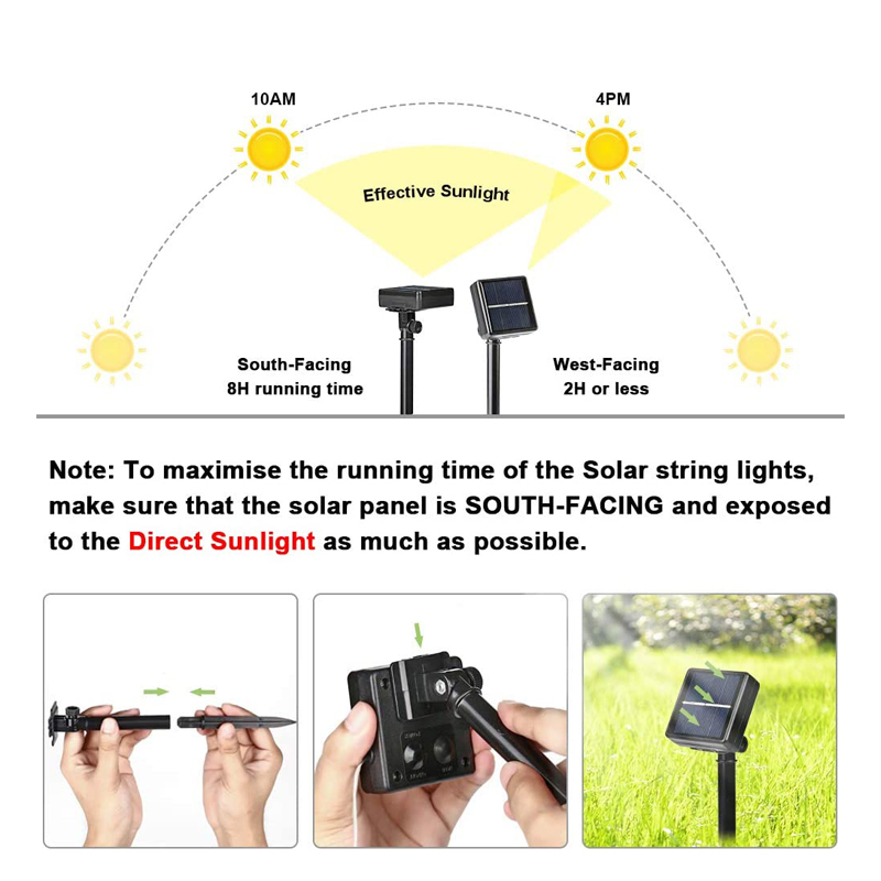 Guirnalda de luces LED solares - Outdoor Lighting No Wiring reseña y precio
