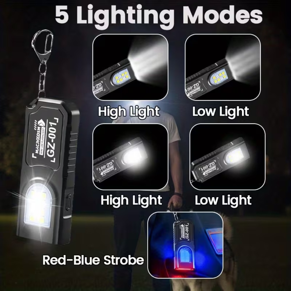 Mini linterna LED COB con llav - Outdoor Lighting Beacon reseña y precio